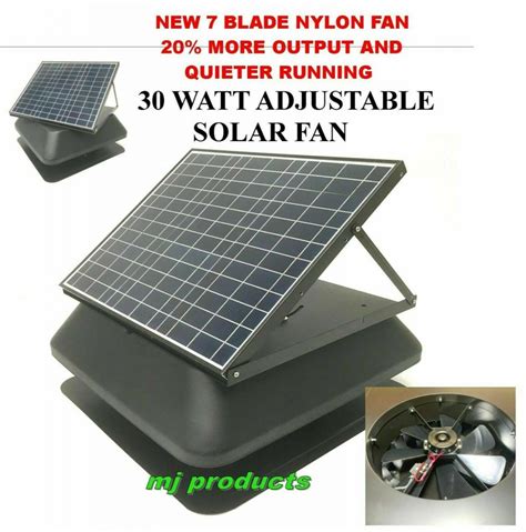 Solar Roof Vent Exhaust Fan Ventilator Extractor Ventilation 30 Watt Solar Panel Mj Products