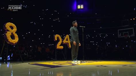 Usher Sings Amazing Grace At Lakers Pregame Tribute To Kobe Bryant