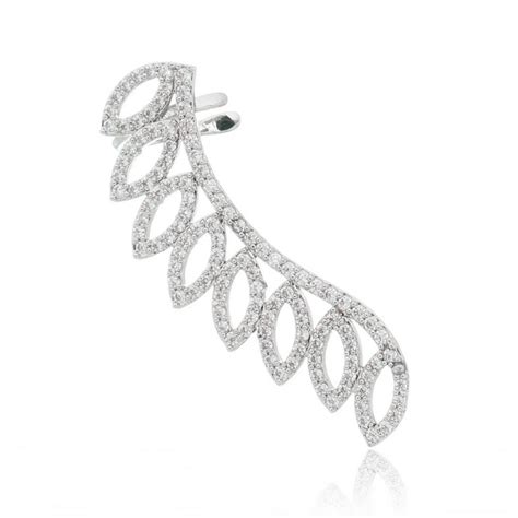 Irean Semijoias Brinco Ear Cuff Asa Vazado Pedras Micro Zirc Nias