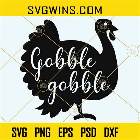 Gobble Gobble Svg Thanksgiving Turkey Svg Turkey Silhouette Svg