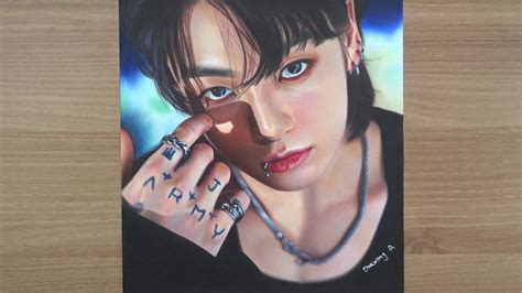 Bts 정국 그리기 인물화 Drawing Bts Jungkook R Coloredpencils