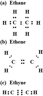 Write The Electron Dot Structures For I Ethane Ii Ethene And