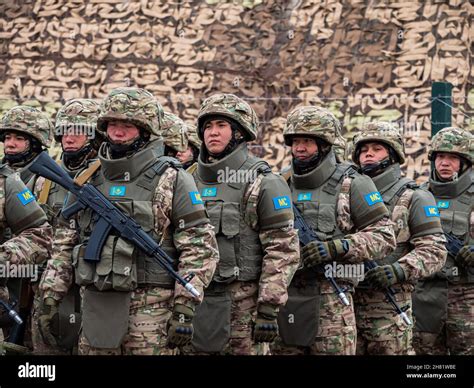 Kazakhstan army flag hi-res stock photography and images - Alamy