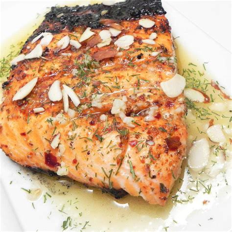 Lemon Dill Salmon With Garlic White Wine And Butter Sauce Recipe