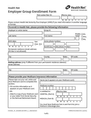 Fillable Online Employer Group Enrollment Form Sjgov Org Fax Email