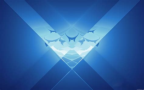 Blue and white geometric shapes wallpaper - nanaxdance