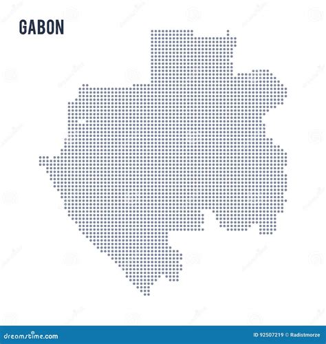 Gabon Dotted Map Vector Illustration Cartoondealer