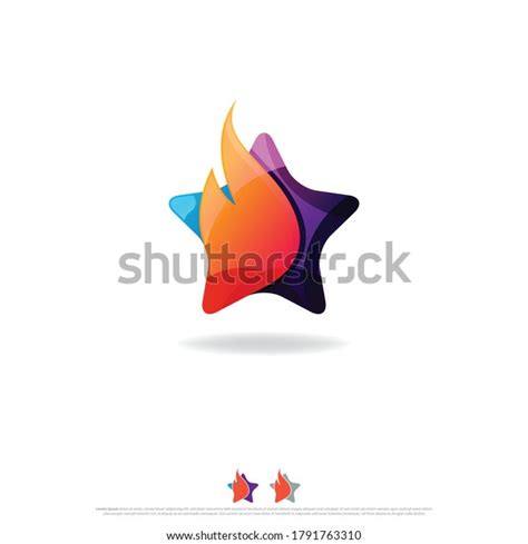 Star Fire Logo Design Vector Company Stock Vector Royalty Free