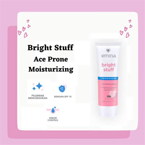 Jual Emina Bright Stuff For Acne Prone Skin Moisturizing Cream 20 Ml