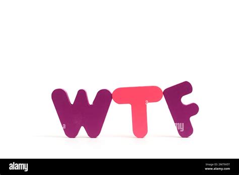 Abbreviation Wtf Is Made Up Multicolored Letters White Background Stock