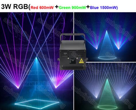 2w RGB Animation Laser Light Projector DMX ILDA DJ Party Club Lazer