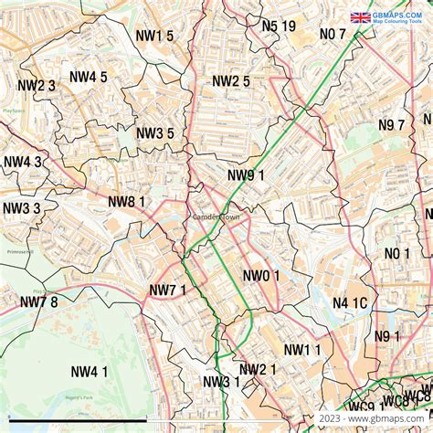 Camden Town Vector Street Map