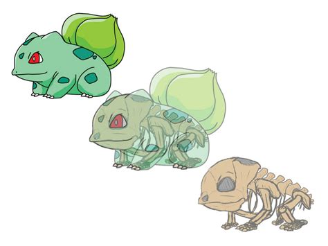 Bulbasaur skeleton by Exabytespyder on DeviantArt