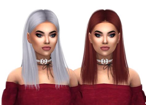 Ts4 Kxs Hallowsims Skysims 125 Alphaedit Sims Hair Sims Hair Styles