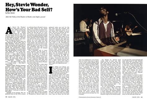 Hey, Stevie Wonder, How’s Your Bad Self? | Esquire | APRIL 1974