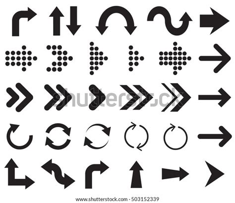 Flechas Colección Vectorial Con Estilo Elegante Vector De Stock Libre De Regalías 503152339