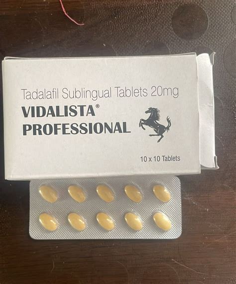 20mg Vidalista Professional Tadalafil Sublingual Tablet At Rs 350 Box