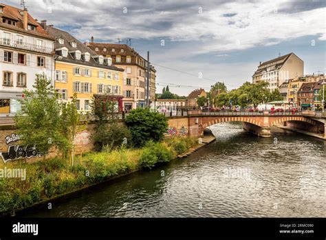 Old Historic Half Timbered Houses In Strasbourg Hi Res Stock