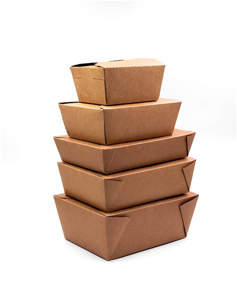 Kraft Brown Paper Meal Disposable Food Paper Box To Go Packaging Food