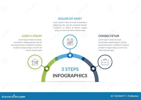 与三个元素的infographic模板 向量例证 插画 包括有 来回 钞票 格式 图形 图象 152396977