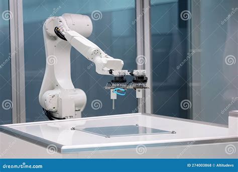 Cleanroom Robot With Delicate And Precise Robotic Arm Performing