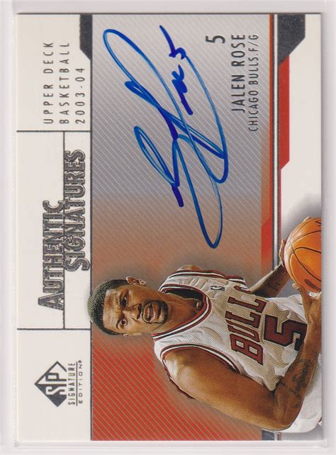 Yahooオークション Nba Jalen Rose Auto 2003 04 Ud Sp Signature E