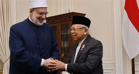 Wapres Ma Ruf Dan Wakil Grand Syekh Al Azhar Perkuat Penyebaran Islam