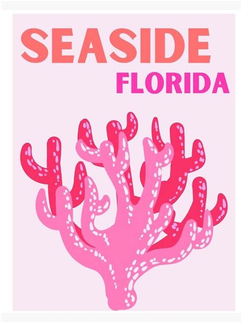 Seaside Florida Preppy Print Premium Matte Vertical Poster Sold By