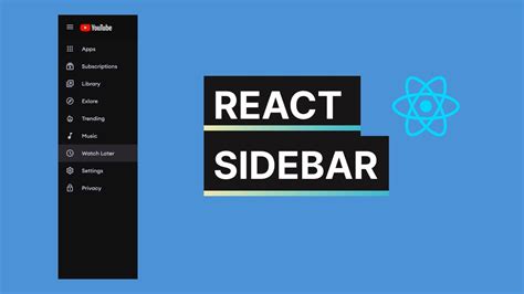 React Sidebar Navigation Menu Tutorial Beginner React Js Project