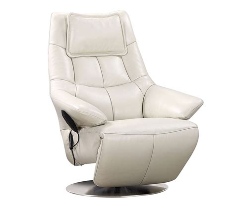 Fauteuil De Relaxation Électrique Cuir Mastic Thader Fauteuil But