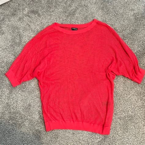 Express Tops Express Hot Pink Seethrough Shirt Poshmark