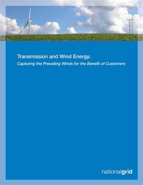 Pdf Transmission And Wind Energy National Grid And Wind Energy