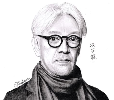 Ryuichi Sakamoto 坂本龍一 独言の光る風便り鉛筆で描く肖像画 寄川靖宏