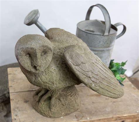 Cast Stone Owl Statue New England Garden Company Stone Garden