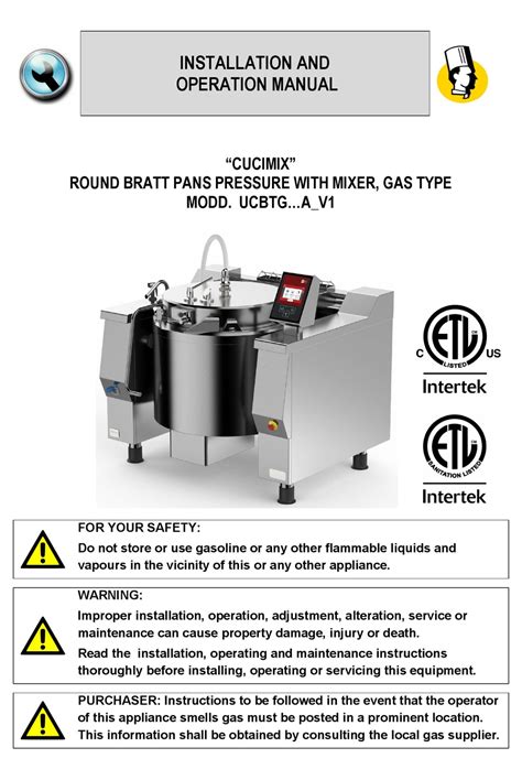 Firex Cucimix Ucbtg Av Series Installation And Operation Manual Pdf