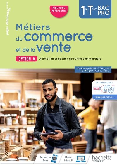 Metiers Du Commerce Et De La Vente Option A 1reterm Bac Pro Livre