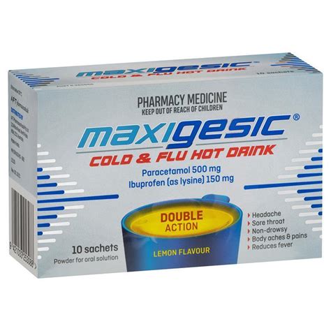 Buy Maxigesic Cold Flu Hot Drink 10 Sachets Online At EPharmacy