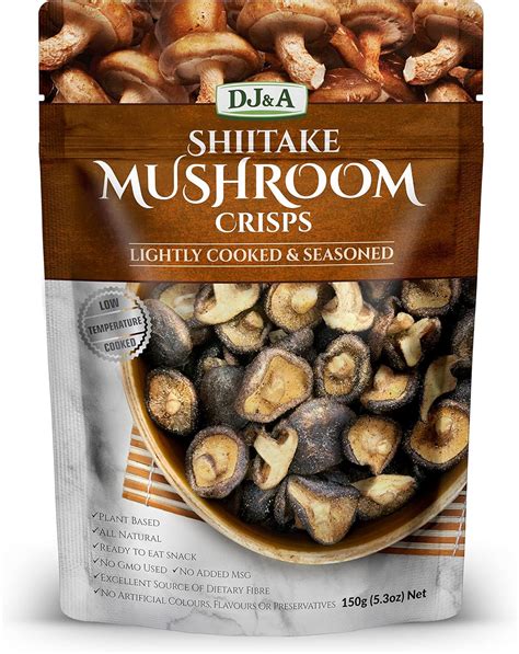 DJ A Shiitake Mushroom Crisps 150 G Amazon Au Pantry Food Drinks