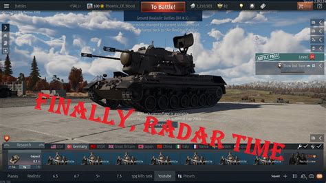 War Thunder Realistic Battles Germany Flakpanzer Gepard YouTube