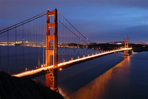 Golden Gate Bridge At Dusk Stock Photo Image Of Gate 2219534