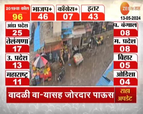 नवी मुंबईतही जोरदार पवासाची हजेरी नागरिकांची तारांबळ 24 Taas Zee News