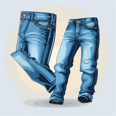 Premium Vector Jeans Vector On A White Background