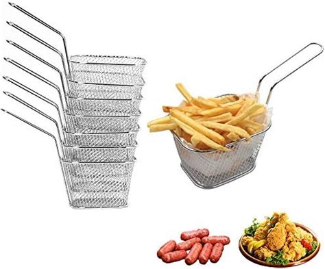 Pcs Mini Fry Baskets Dveda Stainless Steel Chip Serving Frying