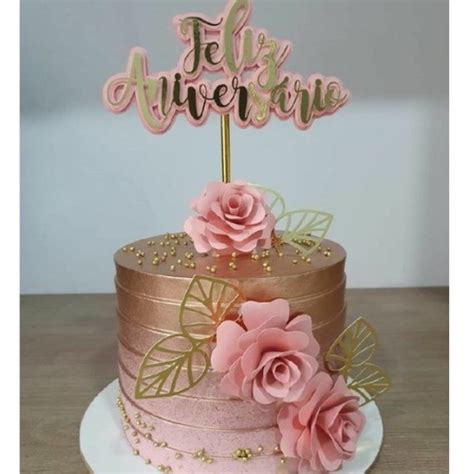 Topo Topper De Bolo Personalizado D Nome Idade E Flores Shopee