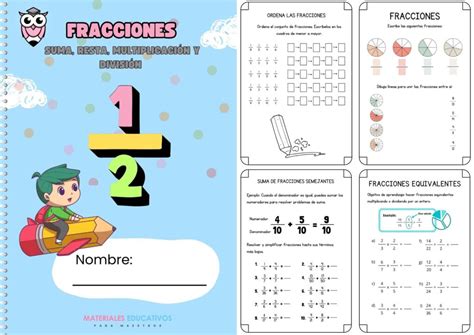 Ejercicios De Fracciones Fichas De Trabajo Materiales Educativos