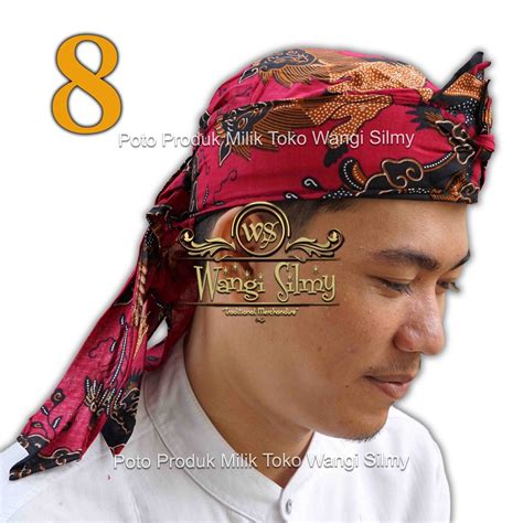 Jual Blangkon Iket Sunda Batik Cirebonan Blangkon Ikat Iket Praktis