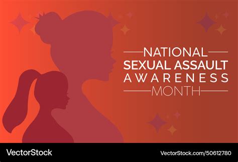 National Sexual Assault Awareness Month Observed Vector Image