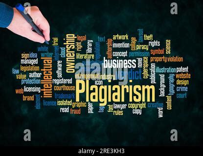 Word Cloud With PLAGIARISM Concept Create With Text Only Stock Photo