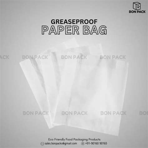 Greaseproof White Paper Bag Butter Paper Pouch V Bottom At Rs 200 Kg Butter Paper Bags