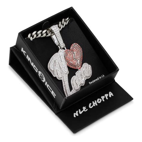 Nle Choppa X King Ice Red No Love Necklace